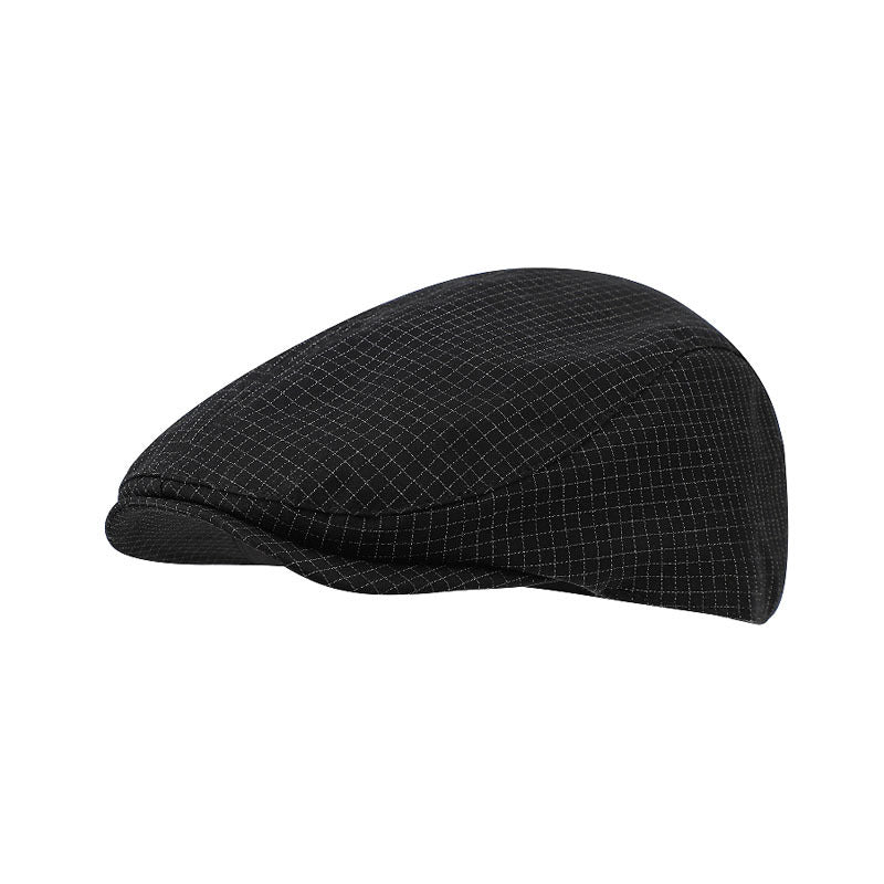 Women's Newsboy Cap with Short Brim, Round Crown Beret Hat, 56-58 cm