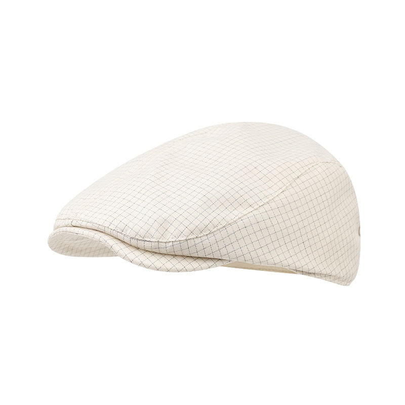 Women's Newsboy Cap with Short Brim, Round Crown Beret Hat, 56-58 cm